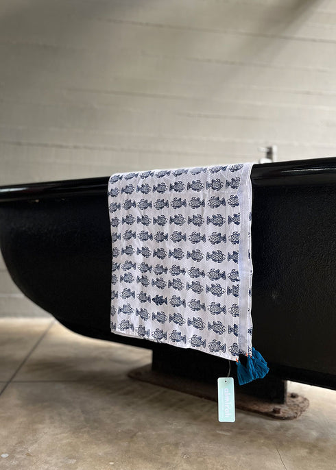 Towel Wrap Ink Fish